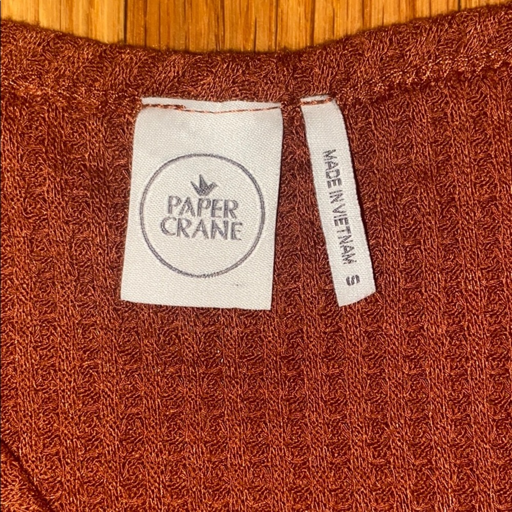 Rust Color Button-Down Sweater - Picture 2 of 3